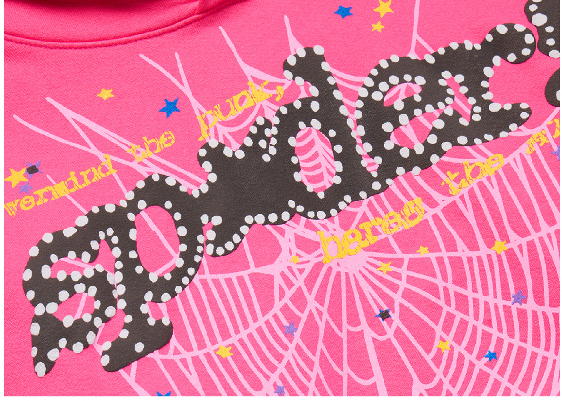 Sp5der P*NK V2 Hoodie Pink