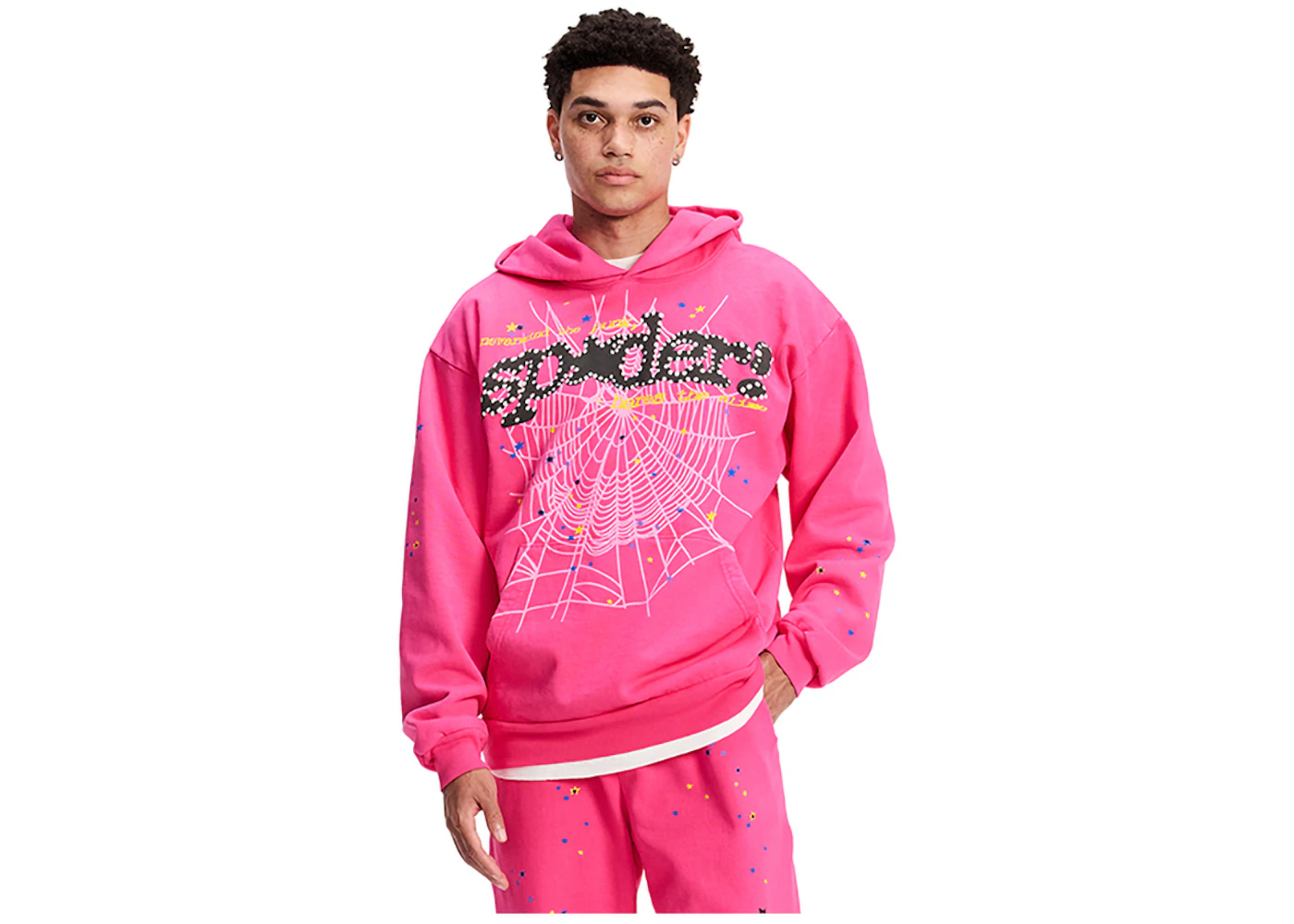 Sp5der P*NK V2 Hoodie Pink