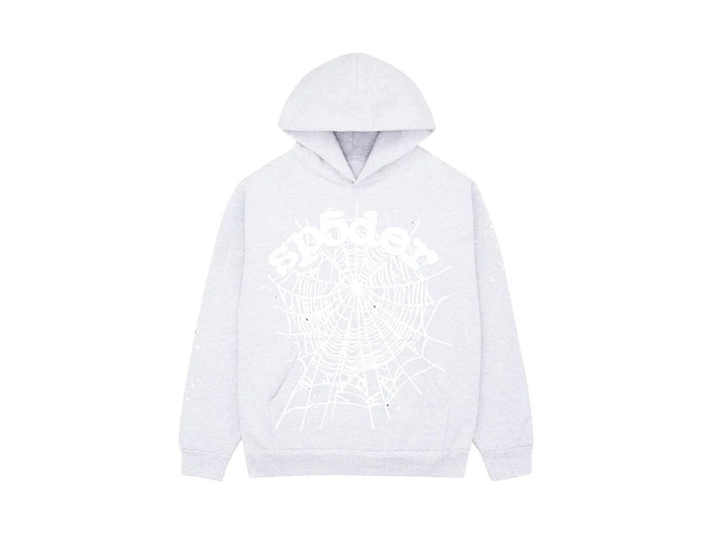 Sp5der OG Web Heather Grey Hoodie