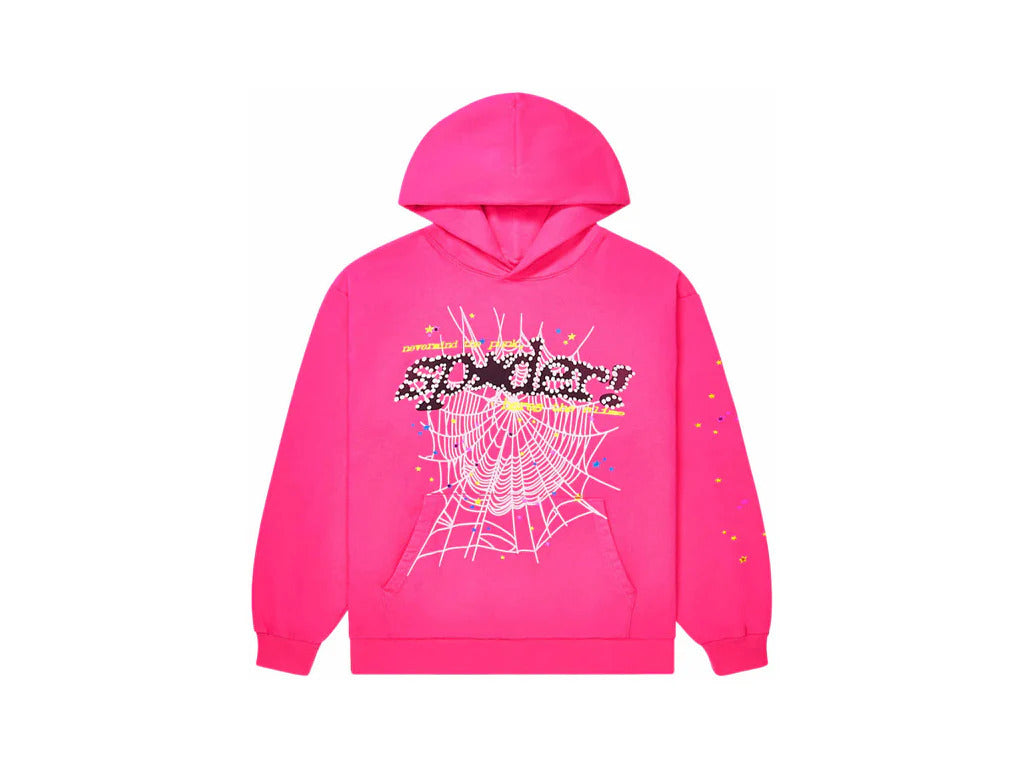 Sp5der Magenta Hoodie