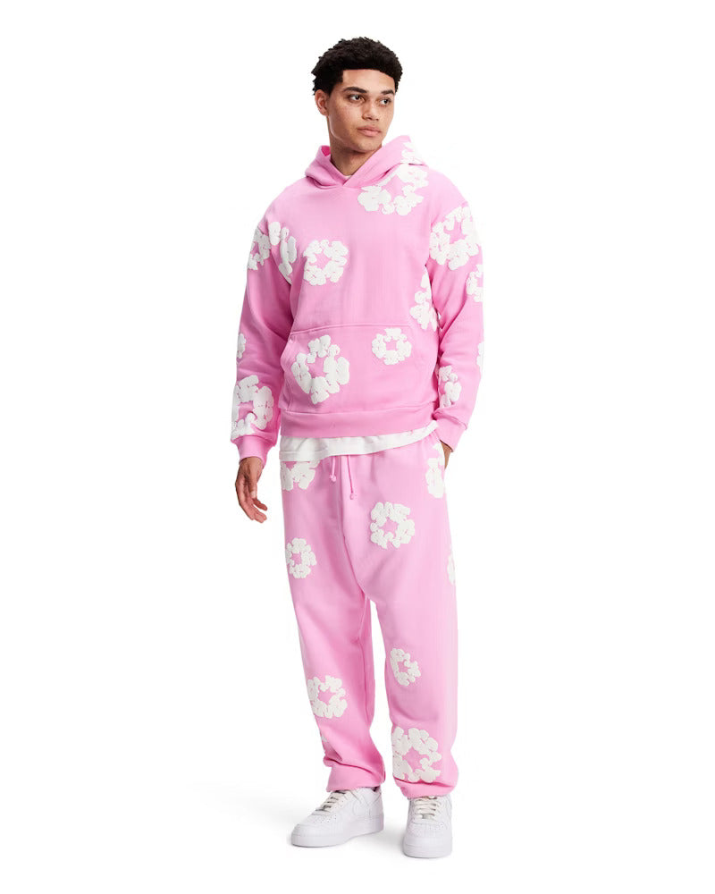 Denim Tears Cotton Wreath Sweatpants Pink/White