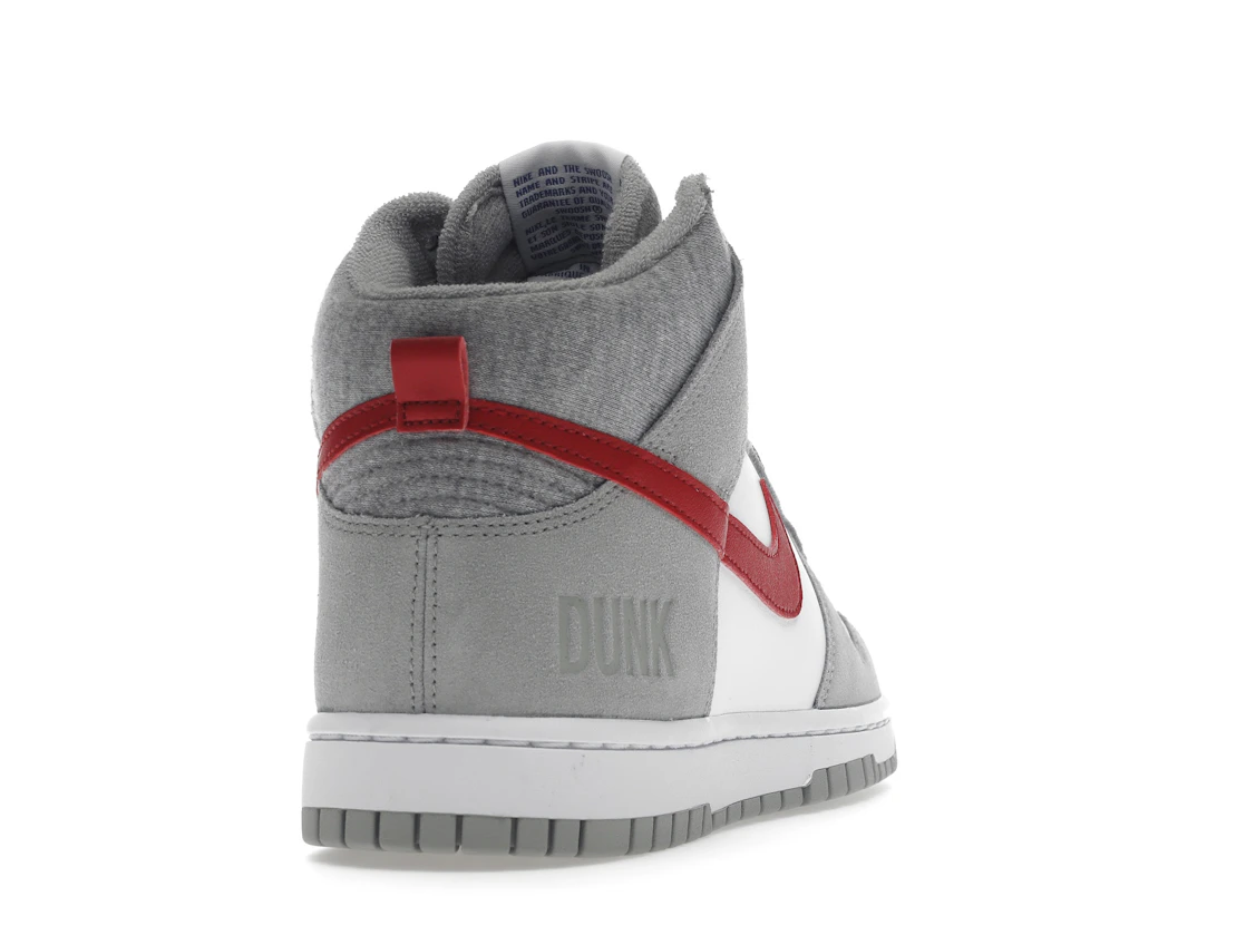 Nike Dunk High Light Smoke Grey Gym Red