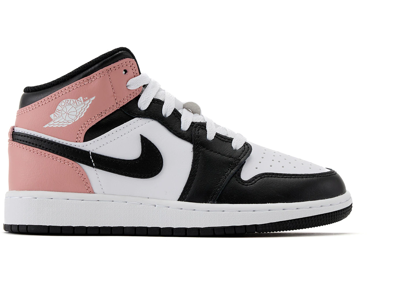 Jordan 1 Mid White Rust Pink Black (GS)