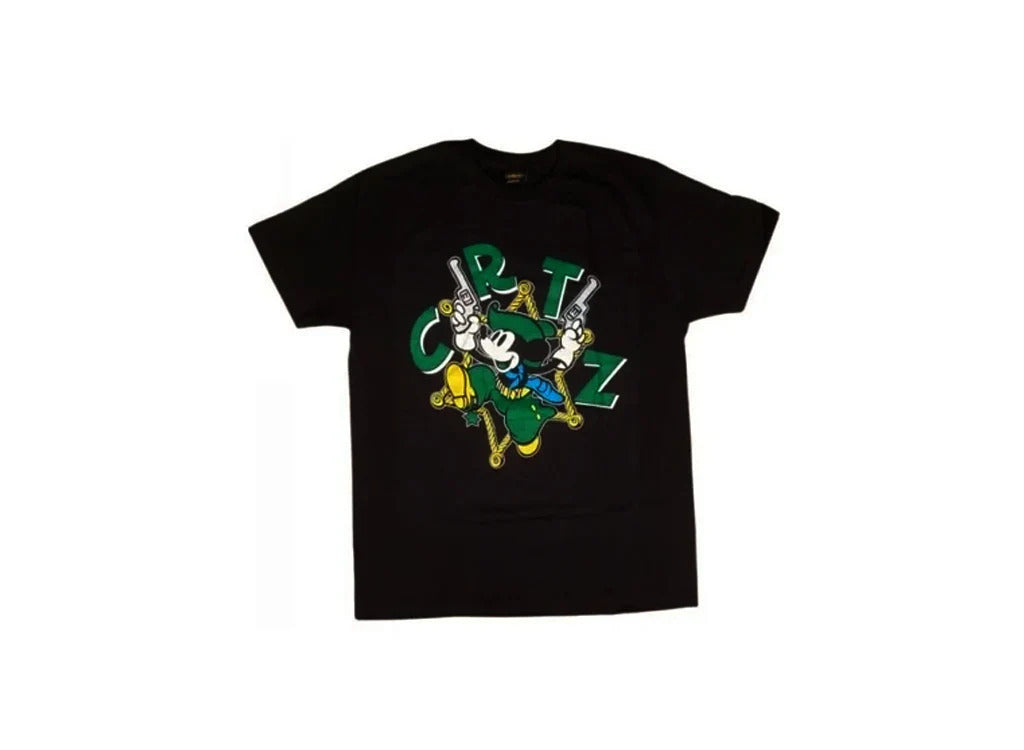 Corteiz Mickey Wit Da Blicky Tee Black Green