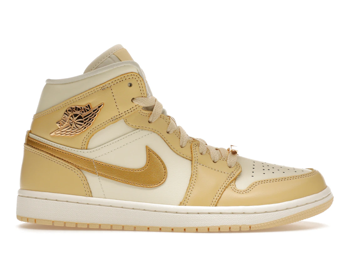 Jordan 1 Mid SE Pale Vanilla Metallic Gold (W)