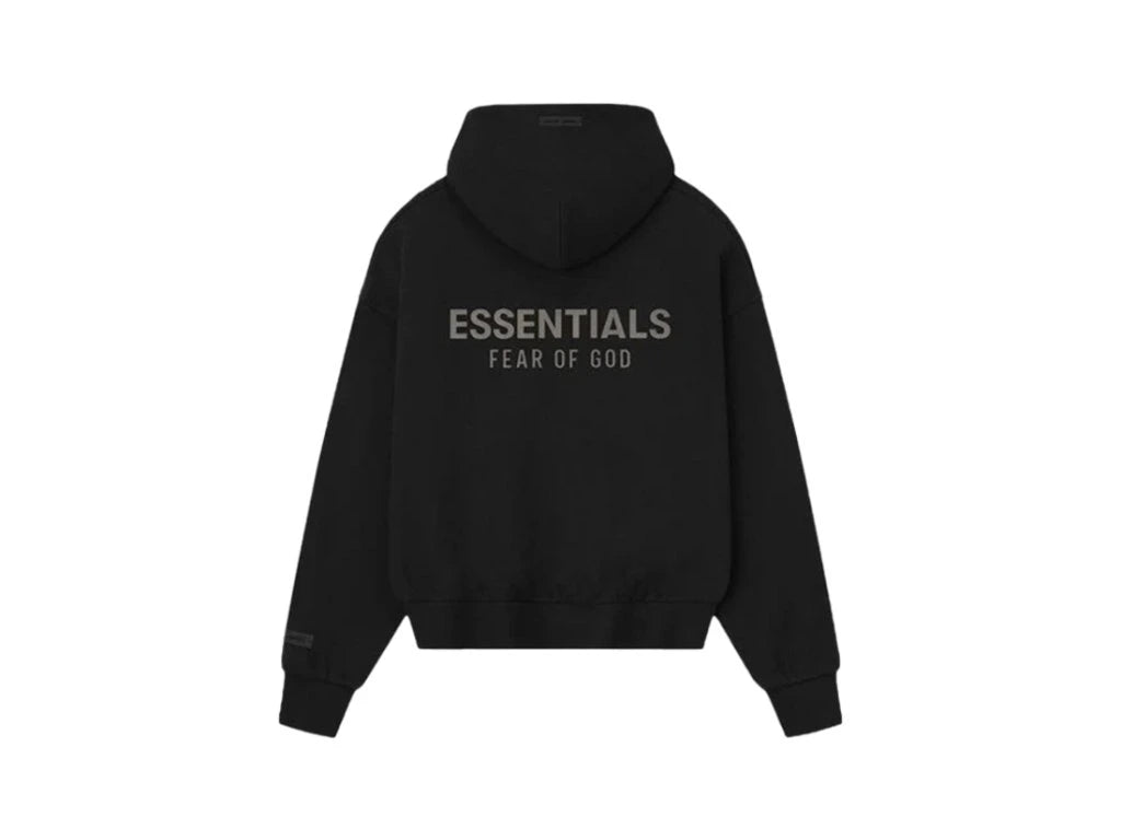 Fear of God Essentials Classic S25 Zip-Up Hoodie Glossy Jet Black