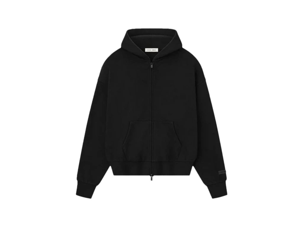 Fear of God Essentials Classic S25 Zip-Up Hoodie Glossy Jet Black