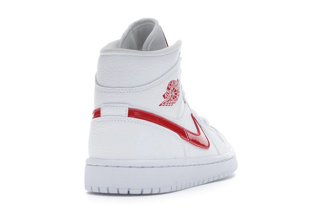 Jordan 1 Mid White University Red (W)