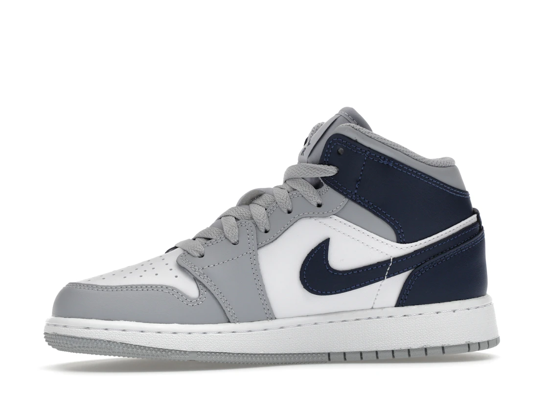 Jordan 1 Mid Wolf Grey Midnight Navy (GS)