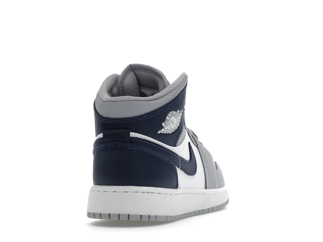 Jordan 1 Mid Wolf Grey Midnight Navy (GS)