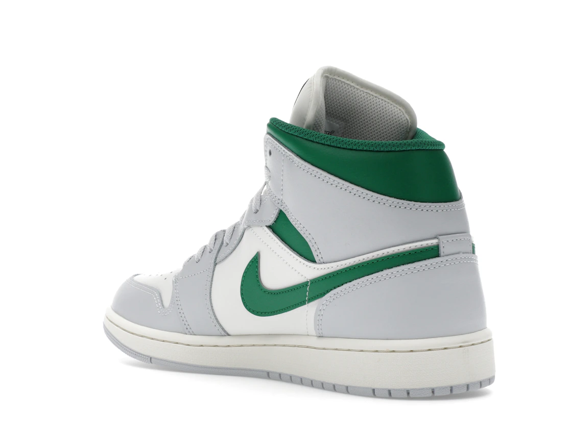 Jordan 1 Mid White Pure Platinum Pine Green